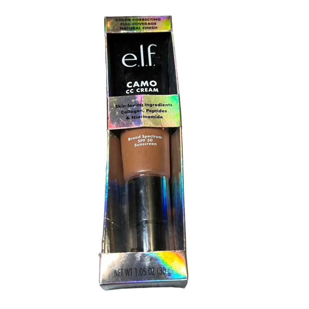 ELF Camo‎ CC Cream Deep 530 W 1.05 Oz Warm Olive Undertones Skin SPF 30 New